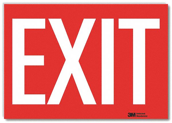 Exit Sign 7in x 10in Reflective Sheeting