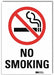 No Smoking Sign 10inx7in Rflctv Sheeting