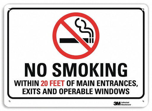 Notice Sign 10 inx14 in Plastic