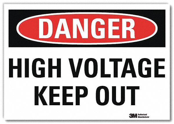 Danger Sign 10inx14in Reflctv Sheeting