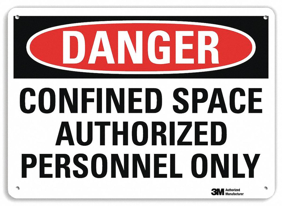 Danger Sign 10 inx14 in Aluminum