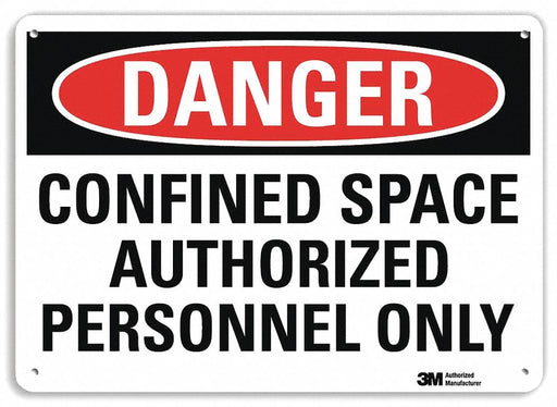 Danger Sign 10 inx14 in Plastic
