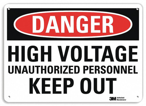 Danger Sign 7 inx10 in Plastic