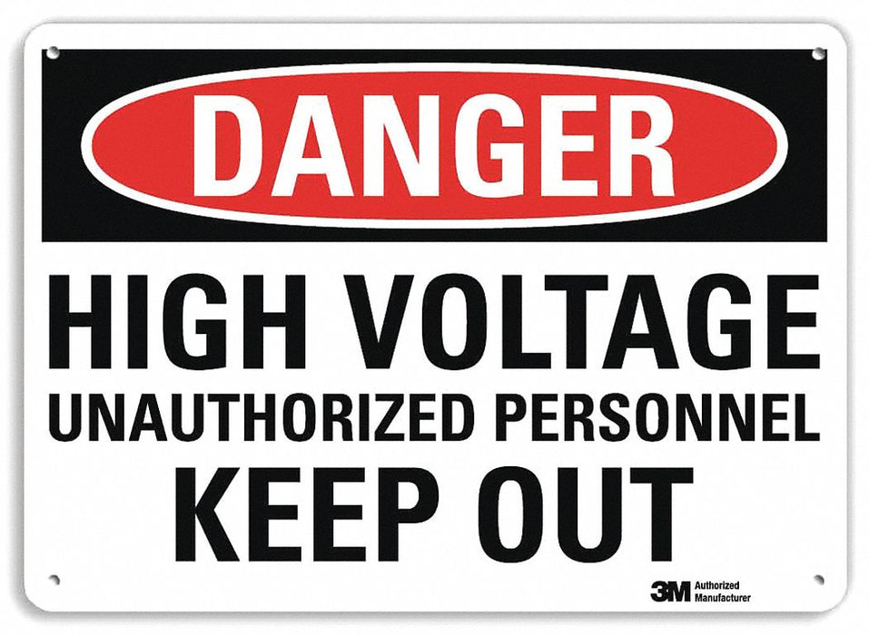 Danger Sign 7 inx10 in Plastic