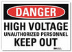 Danger Sign 7inx10in Reflective Sheeting