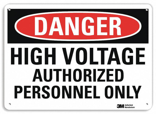 Danger Sign 10 inx14 in Plastic