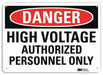Danger Sign 10 inx14 in Aluminum