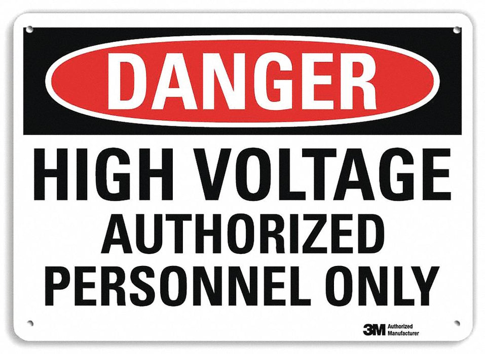 Danger Sign 10 inx14 in Aluminum