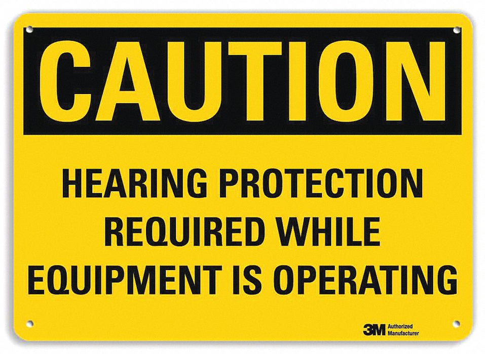 Caution Sign 7 in x 10 in Aluminum