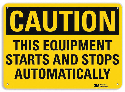 Caution Sign 10 inx14 in Plastic