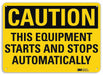 Caution Sign 7 in x 10 in Aluminum