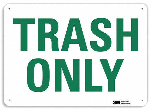 Facility Sign 7 in x 10 in Plastic