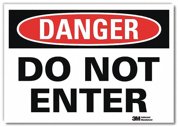 Danger Sign 10inx14in Reflctv Sheeting