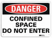 Danger Sign 10 inx14 in Aluminum