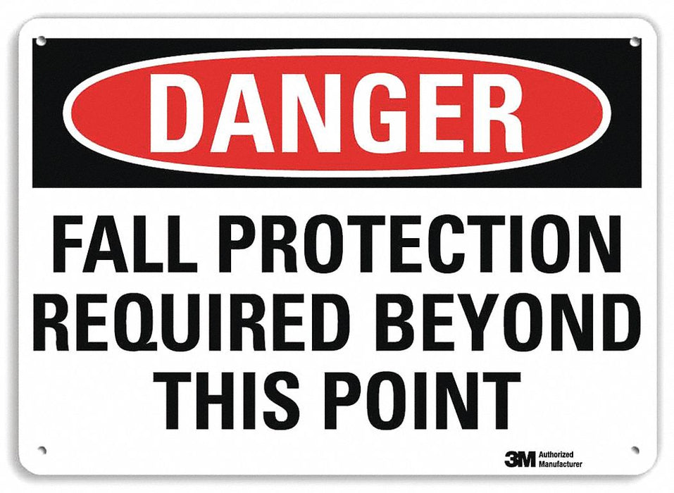 Danger Sign 7 in x 10 in Aluminum