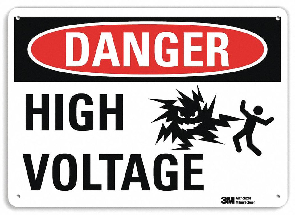 Danger Sign 7 inx10 in Plastic