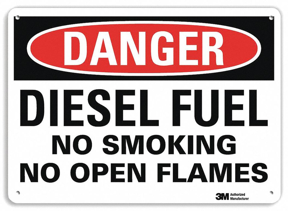 Danger No Smoking Sign 7 in x 10 in Alum