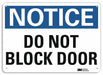 Notice Sign 10 in x 14 in Aluminum