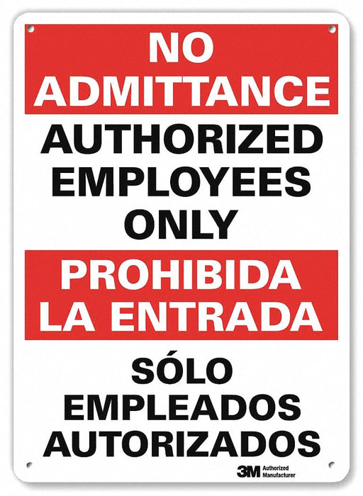 Safety Sign 14 inx10 in Aluminum