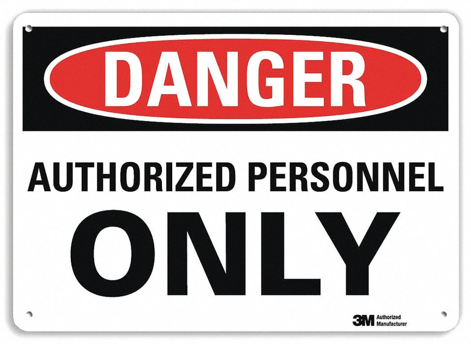 Danger Sign 10 inx14 in Aluminum