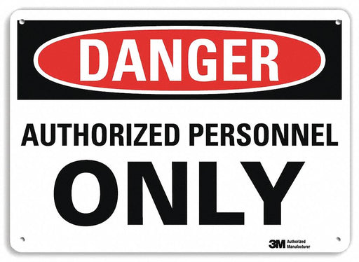 Danger Sign 10 inx14 in Plastic