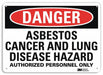 Danger Sign 7 in x 10 in Aluminum
