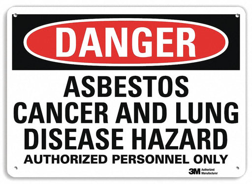 Danger Sign 7 in x 10 in Plastic