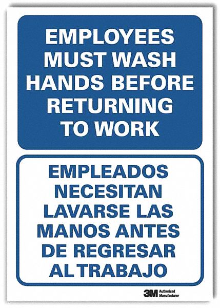Hygiene Sign 10x7in Reflective Sheeting