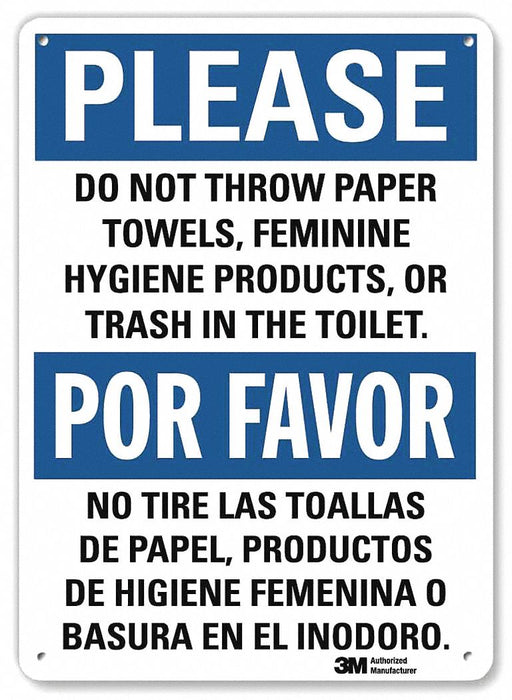 Notice Sign 10 in x 7 in Plastic