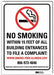No Smoking Sign 7inx5in Reflctv Sheeting