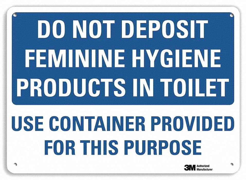 Notice Sign 7 in x 10 in Aluminum