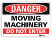 Danger Sign 7 inx10 in Plastic