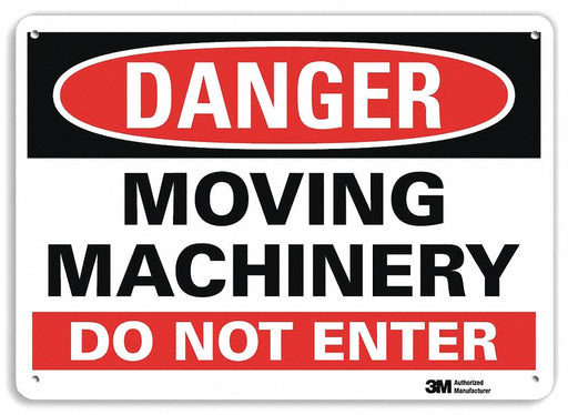 Danger Sign 7 inx10 in Plastic