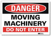 Danger Sign 7 in x 10 in Rflct Sheeting