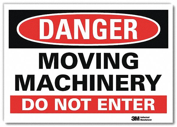 Danger Sign 7 in x 10 in Rflct Sheeting