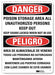 Danger Sign 10 in x 7 in Plastic