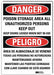Danger Sign 14 in x 10 in Rflct Sheeting