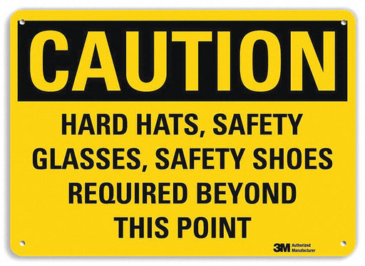Caution Sign 10 inx14 in Plastic