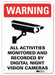 Warning Sign 14 in x 10 in Aluminum