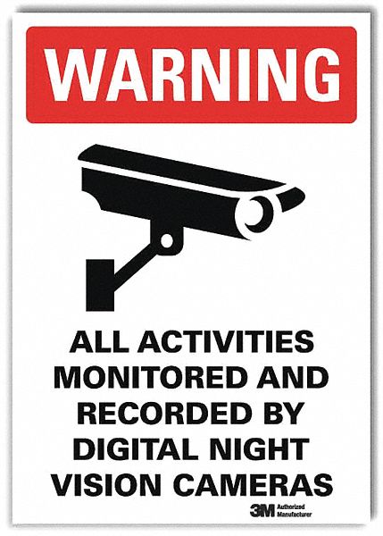 Warning Sign 14x10in Reflective Sheeting