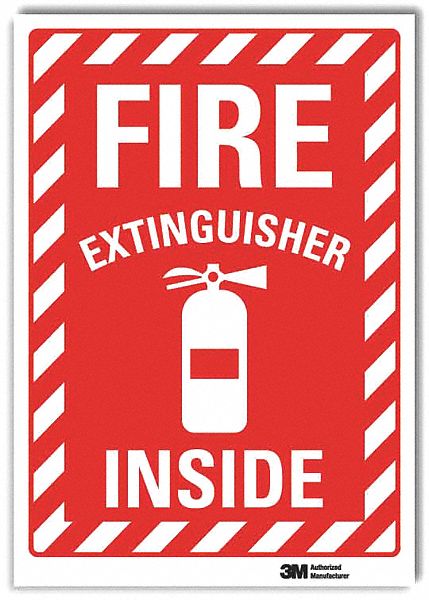 Fire Extinguisher Sign 10x7in Rflctive