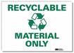 Recycling Sign 7x10in Rflctive Sheeting