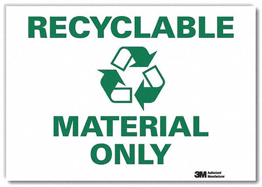 Recycling Sign 10x14in Rflctive Sheeting