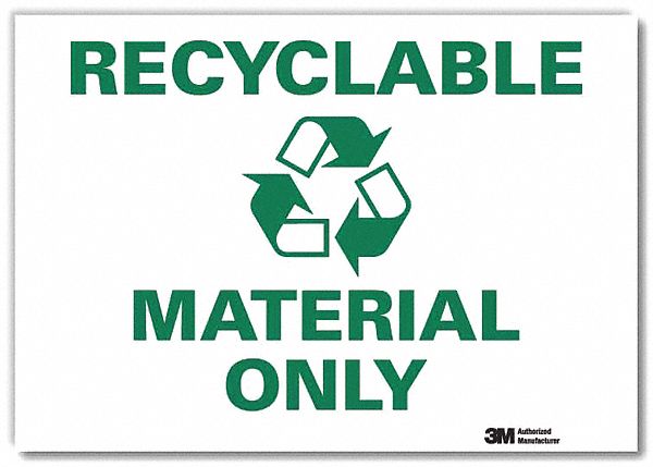 Recycling Sign 10x14in Rflctive Sheeting