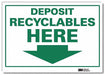 Recycling Sign 10x14in Rflctive Sheeting