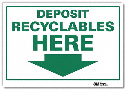Recycling Sign 10x14in Rflctive Sheeting