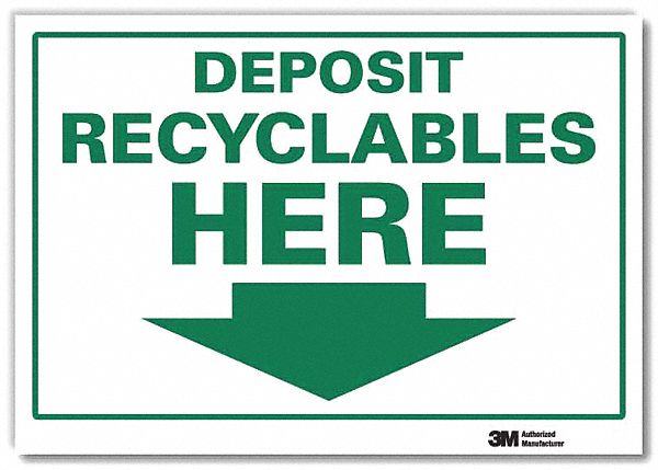 Recycling Sign 7x10in Rflctive Sheeting