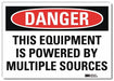 Danger Sign 7inx10in Reflective Sheeting