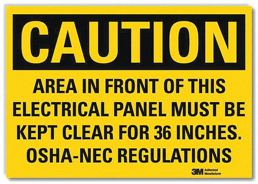 Caution Sign 7inx10in Reflctv Sheeting