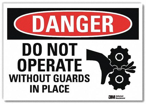 Danger Sign 7inx10in Reflective Sheeting